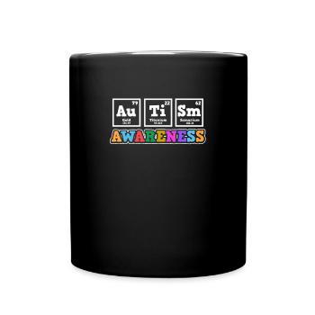Asperger-Autismus-Bewusstseins-Element-Geschenk - Tasse einfarbig - Schwarz - Vorne