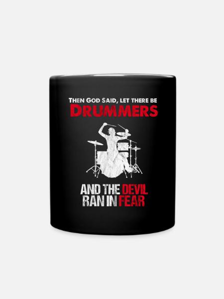 Drummer Funny Drummers Drum Drums Gift - Full Colour Mug - black