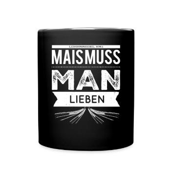 Il faut aimer le maïs - Mug uni - noir - Devant