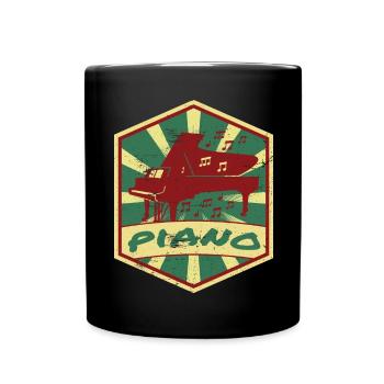 Piano Propagande | Pianiste instrument de musique piano - Mug uni - noir - Devant