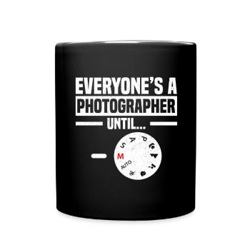 Everyone's A Photograpgher - Tasse einfarbig - Schwarz - Vorne