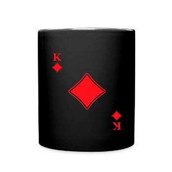 King Of Diamonds Playing Cards - Full Colour Mug - black - Front
