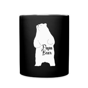 Dad bear father polar bear gift - Full Colour Mug - black - Front