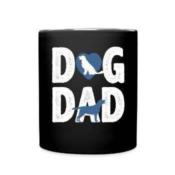 Chien papa chien papa cadeau - Mug uni - noir - Devant