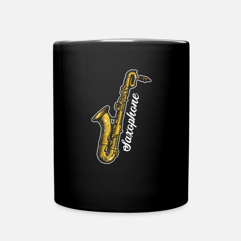 Saxophone Saxophone Jazz Blues Soul America Retro - Mug uni - noir