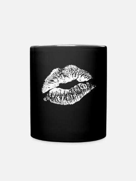 Lips White - Tasse einfarbig - Schwarz