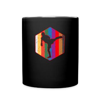 Taekwondo Vintage Retro Geschenk - Tasse einfarbig - Schwarz - Vorne
