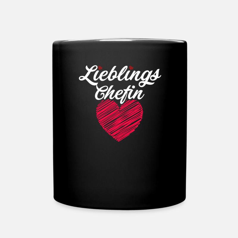 Lieblings Chefin - Tasse einfarbig - Schwarz