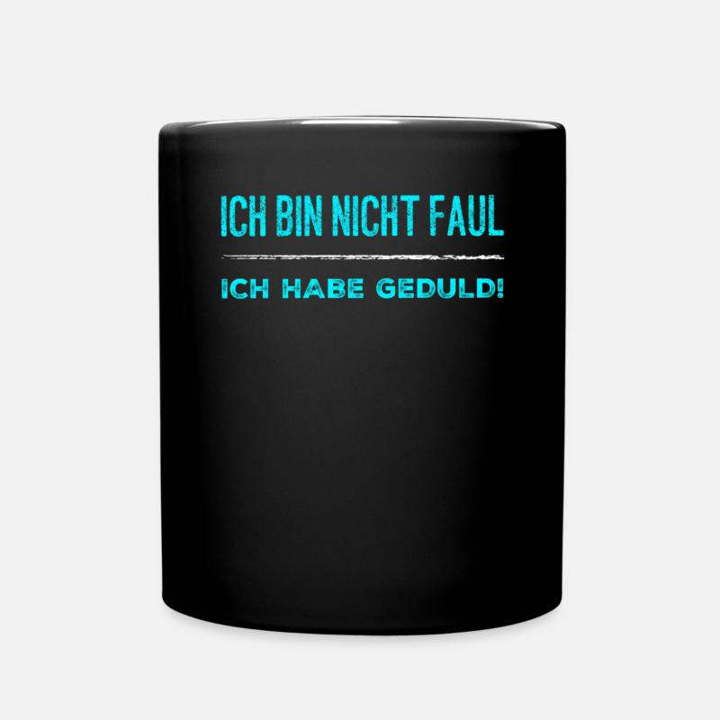 Je ne suis pas paresseux, je suis patient! - Mug uni - noir