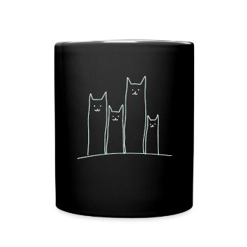 Drôle de chat Maine Coon Perse cadeau de la maison - Mug uni - noir - Devant