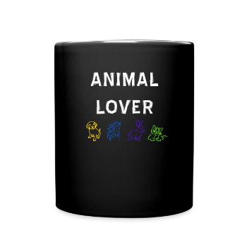 animal lover - Full Colour Mug - black - Front