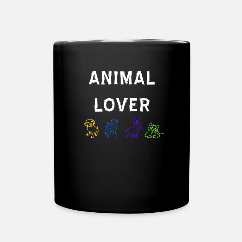 animal lover - Tasse einfarbig - Schwarz