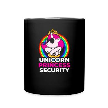Licorne Princesse Enfant Unicorn Security - Mug uni - noir - Devant