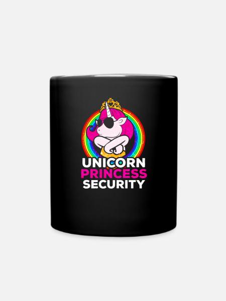 Einhorn Prinzessin Kind Unicorn Security - Tasse einfarbig - Schwarz