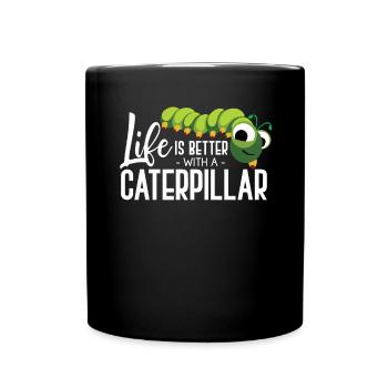 Chenille chenille - Mug uni - noir - Devant