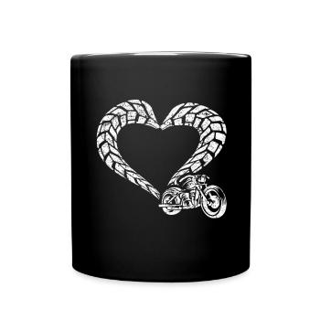 Motorbike Heart Motorbike - Tasse einfarbig - Schwarz - Vorne