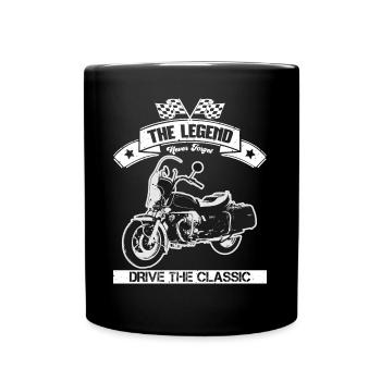 Guzzi Shirt Moto Motorrad California Biker T-Shirt - Tasse einfarbig - Schwarz - Vorne