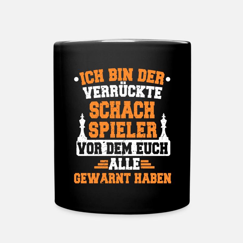 Schach - Tasse einfarbig - Schwarz