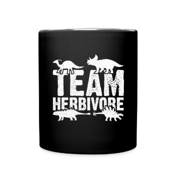 Team Herbivore - Dinasaur - Full Colour Mug - black - Front