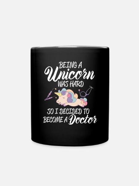 Unicorn Doctor Être une licorne est difficile, donc je - Mug uni - noir