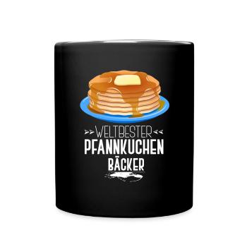 Pfannkuchen Bäcker - Tasse einfarbig - Schwarz - Vorne