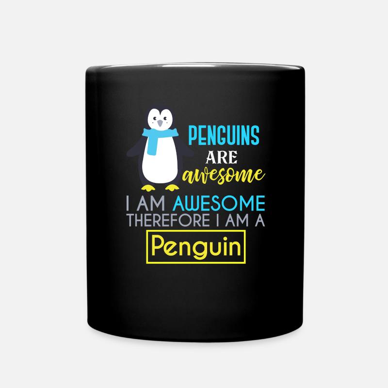 Penguins penguins - Full Colour Mug - black