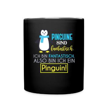Pinguine Pinguine - Tasse einfarbig - Schwarz - Vorne
