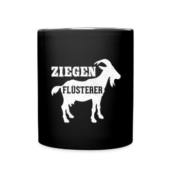 Ziegen Flüsterer - Tasse einfarbig - Schwarz - Vorne