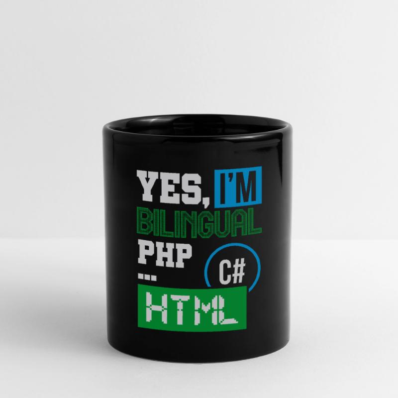 Programmeur informatique Humour Oui, je suis bilingue HTML Mug uni