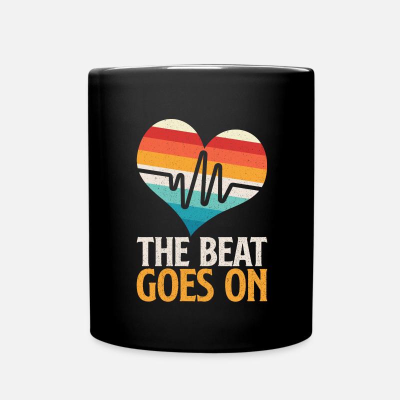The Beat Goes On - Full Colour Mug - black