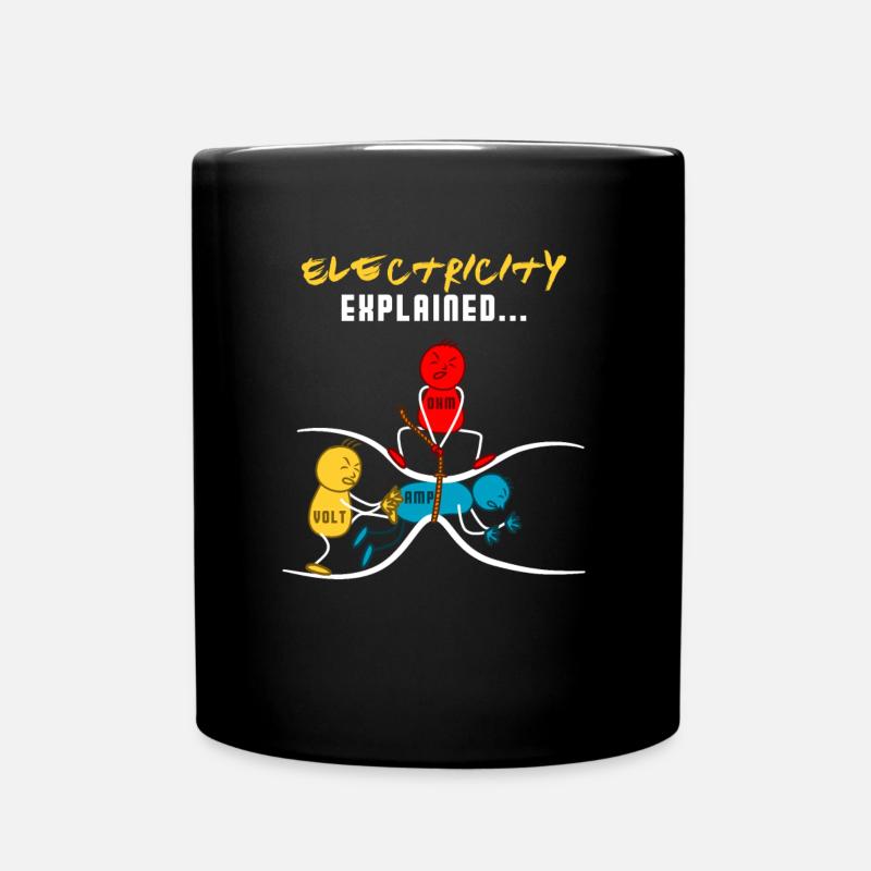 Ohm Volt Ampere Gift Électricien Electricité Drôle - Mug uni - noir
