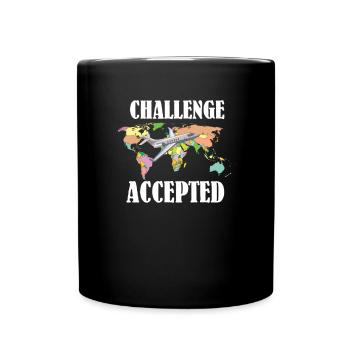 Globetrotter vacation t-shirt travel fly vacation - Full Colour Mug - black - Front