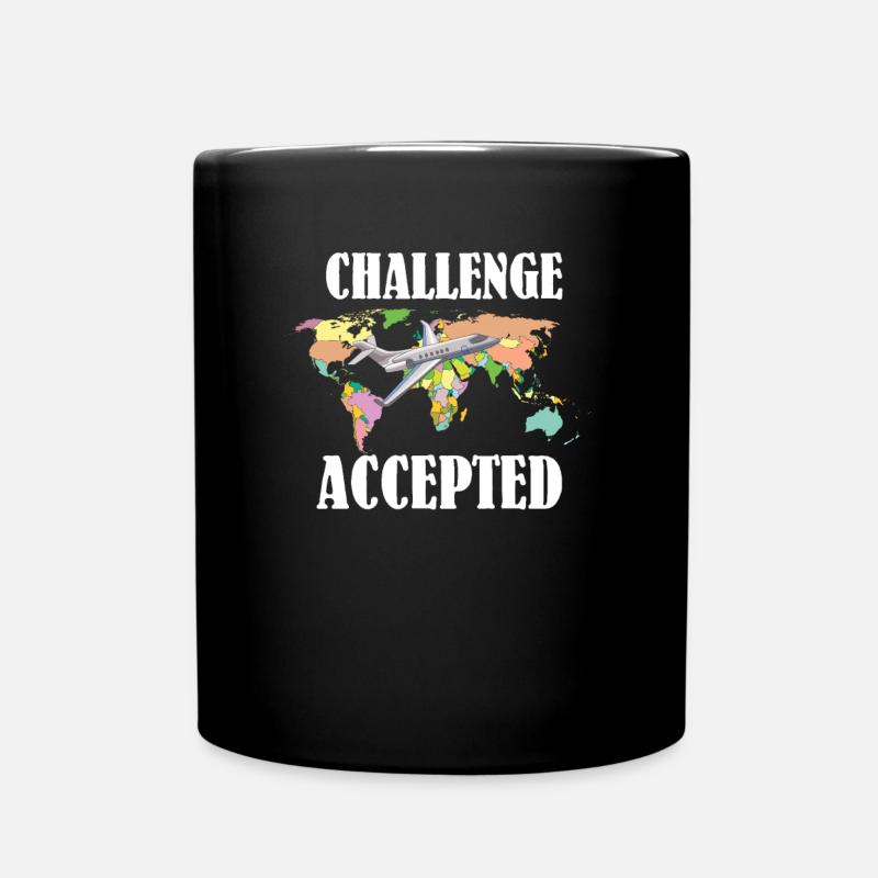 Globetrotter Urlaub T-Shirt Reise fliegen Ferien - Tasse einfarbig - Schwarz
