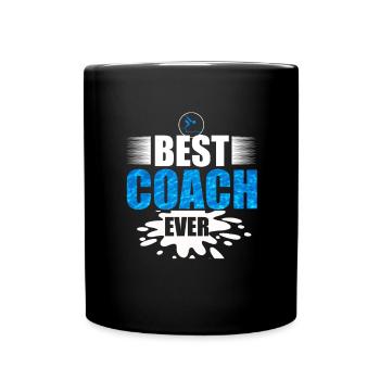Schwimmtrainer Bester Schwimmtrainer aller Zeiten - Tasse einfarbig - Schwarz - Vorne
