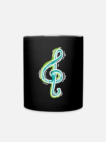 dearadh bronntanais nóta ceoil - Mug uni - noir