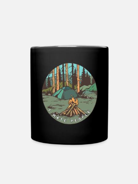 Dearadh Bronntanais Cool I Hate People - Mug uni - noir