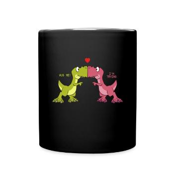 Dino Couple - Mug uni - noir - Devant