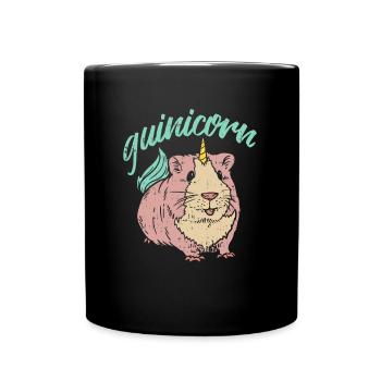 Guineacorn Meerschweinchen Einhorn Geschenk - Tasse einfarbig - Schwarz - Vorne