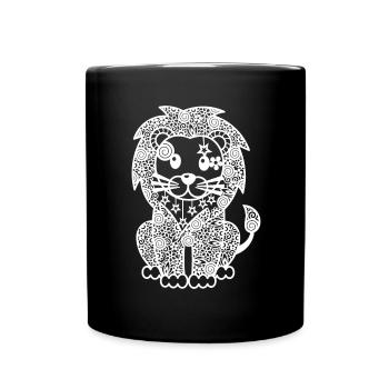 Lion - Full Colour Mug - black - Front