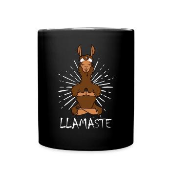 Lama Meditation - Tasse einfarbig - Schwarz - Vorne