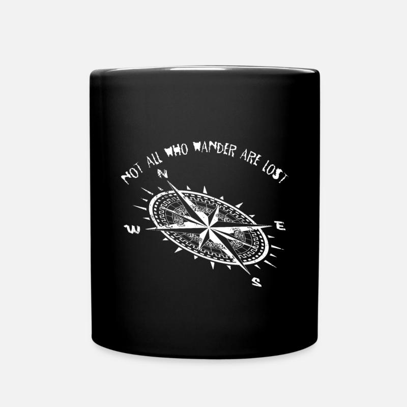 Boussole de randonneurs - Mug uni - noir