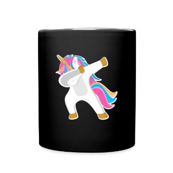 Unicorn Dab - Full Colour Mug - black - Front