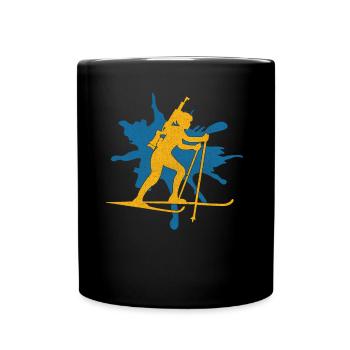 Biathlon biathlete - Full Colour Mug - black - Front
