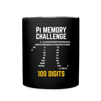 Pi Day T-Shirt - Tasse einfarbig - Schwarz - Vorne
