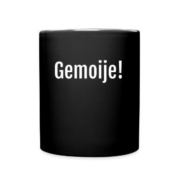 Gemoije: Moin Moin auf Hessisch Geschenk Hessen - Tasse einfarbig - Schwarz - Vorne