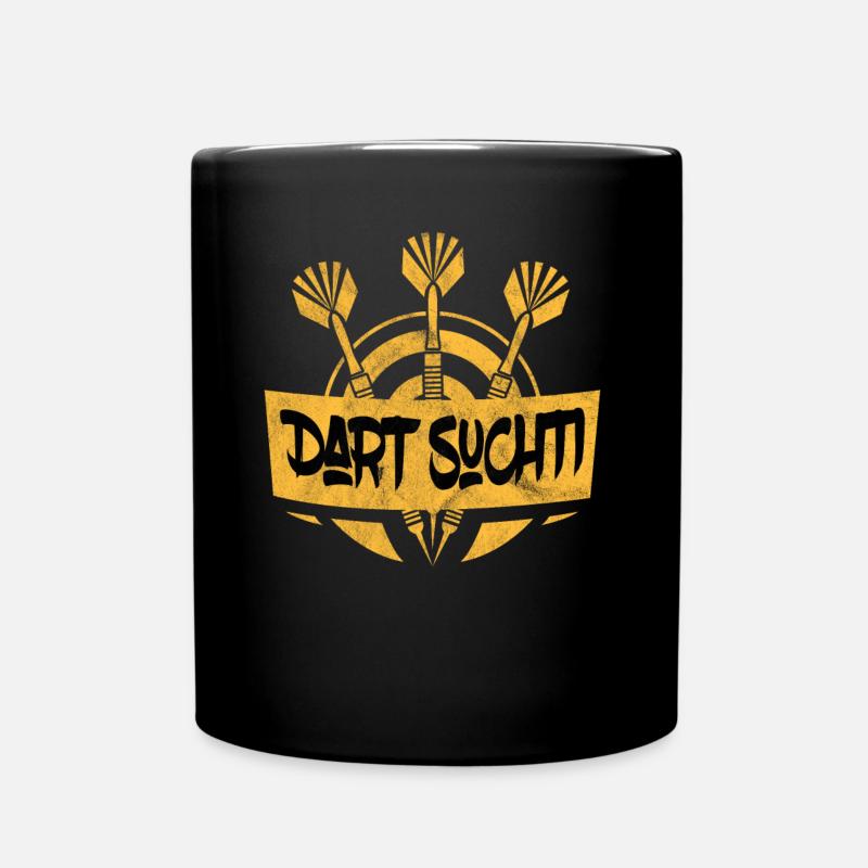 Dartspieler Dartpfeile - Tasse einfarbig - Schwarz