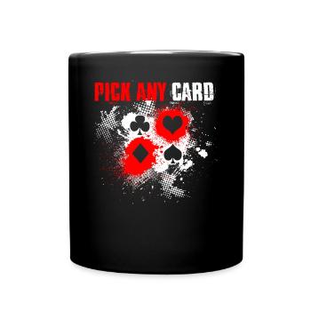 Draw a card of card magic - Full Colour Mug - black - Front