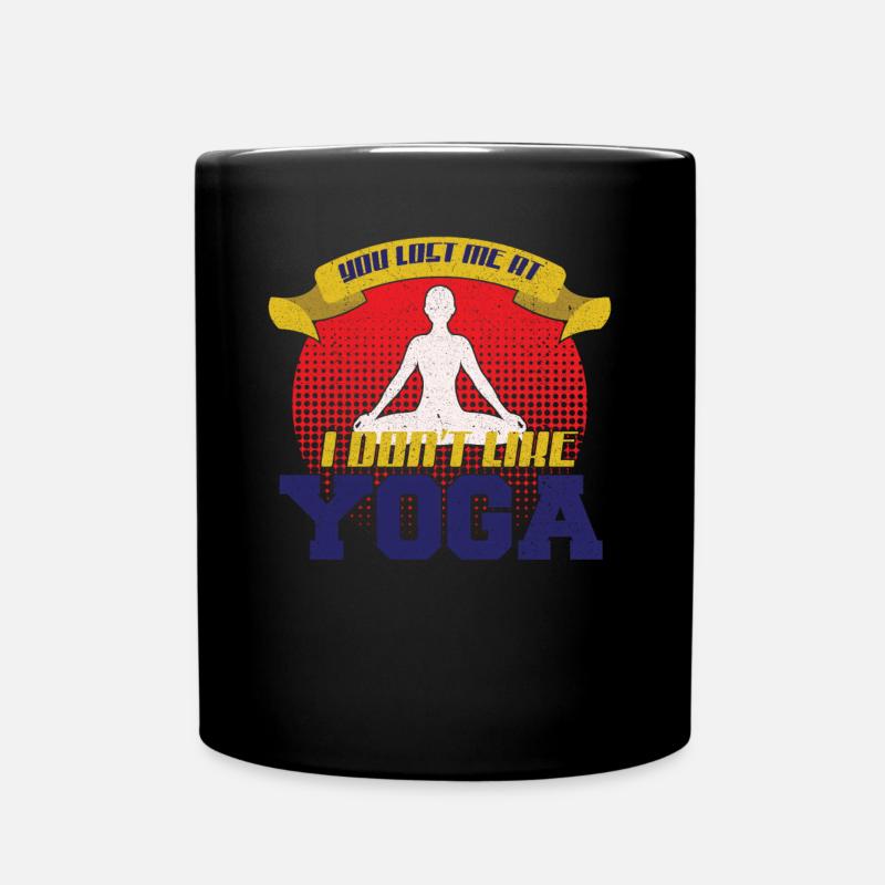 Yoga lustig - Tasse einfarbig - Schwarz