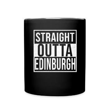Direkt aus Edinburgh - Tasse einfarbig - Schwarz - Vorne