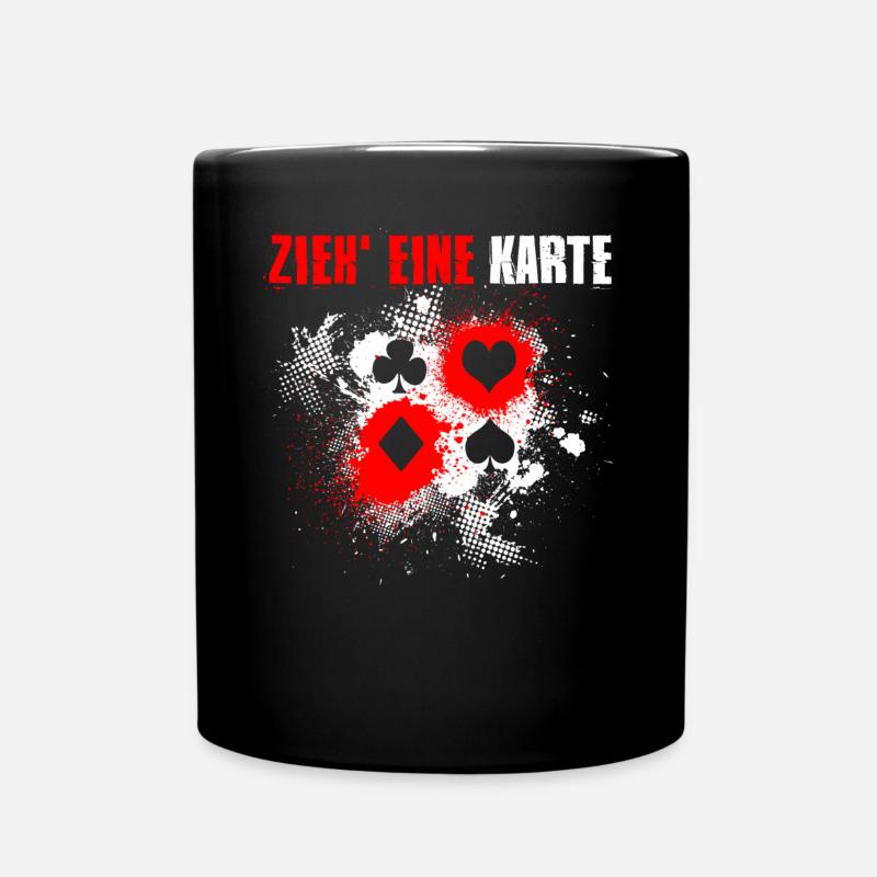 Magie Kartendeck Zauberer - Tasse einfarbig - Schwarz